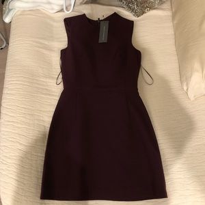 NWT French Connection Whisper Light High Neck Dress in Rich Fig